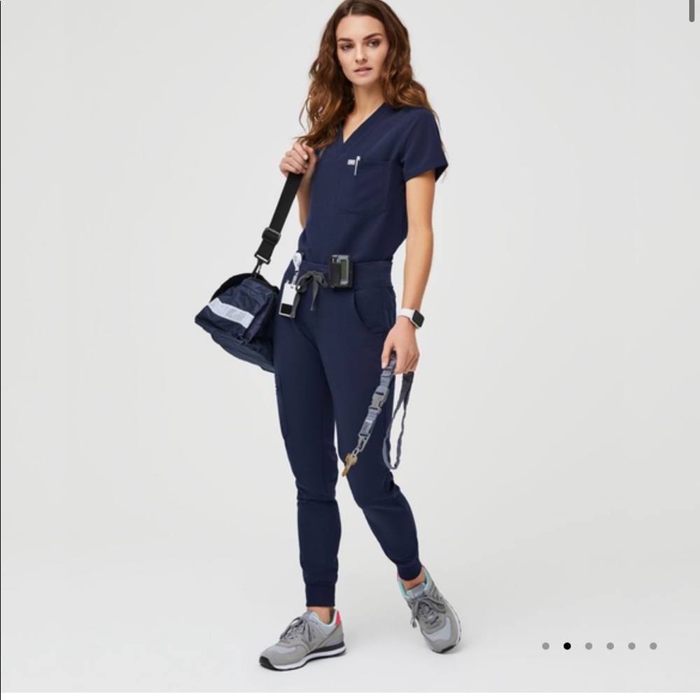 FIGS Zamora Jogger Scrub Pants Navy